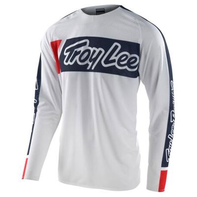 In Stock New summer Men Long Sleeve White Racing Shirt Motocross off-road Motorcycle Bike Downhill Jersey