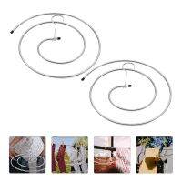 2Pcs Stainless Steel Spiral Shape Drying Rack Hanger for Bed Sheet Bed Cover