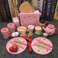 Pan Set Kids Pretend Play Cooking Toys Simulation Food Kitchen Toy Strawberry Bread Interactive Imitation Game Toys For Girls