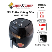 Nồi chiên không dầuCHEF&CHEF 7.7Lnồi hoạt động êm ái