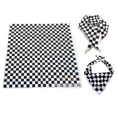 ผ้าลายตารางหมากรุก (Bandana Checkered Scarf Biker Headband)