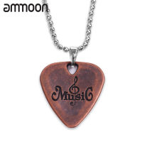 [ammoon]หยิบกีตาร์สแตนเลส หยิบกีตาร์โลหะ กีตาร์ไฟฟ้า หยิบเบส Guitar Pick NecklacePick Guitar celluloid สร้อยคอพร้อมจี้แฟช