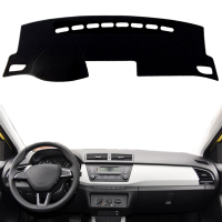 Dashmat Dashboard Cover Mat Pad สำหรับ Fabia 2015-2018 2019 2020 Anti-Slip Sunshade Dash Board พรมจัดแต่งทรงผมรถอุปกรณ์เสริม