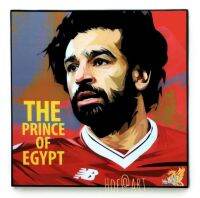 Mohamed Salah โมฮาเหม็ด ซาลาห์ ทีม Liverpool ลิเวอร์พูล​ หง​ส์แดง​ รูปภาพ​ติด​ผนัง​ pop art พร้อมกรอบและที่แขวน นักฟุตบอล​ กรอบรูป​​ ของขวัญ