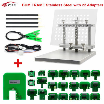 ชิ้นส่วนรถยนต์แอลอีดี BDM เฟรม BDM สแตนเลสอลูมิเนียมพร้อมอะแดปเตอร์ BDM 22ชิ้นสำหรับ KESS Ktag FGTECH ECU Progammer Chip อุปกรณ์ปรับเสียง87Tixgportz