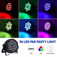 ?สินค้าของแท้ 100%ไฟพาร์ ไฟดิสโก้ ไฟพาร์ ไฟเวที ไฟรถแห่ LED PAR LED36 )36W RGB LED PARTY ไฟเธค 36 LED Flat Stage Light