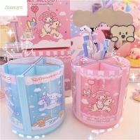 DIEAUYS อุปกรณ์สำนักงานอุปกรณ์การเรียนเครื่องเขียน My Melody Multi-Grid Desktop Cinnamoroll กล่องใส่ปากกาที่วางกล่องปากกา Kuas Rias