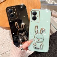 เคสใหม่สำหรับ VIVO Y78 Y27 Y02T 5G 4G 2023พร้อมขาตั้งกระต่ายการ์ตูนน่ารักน่ารัก3มิติที่ใส่เคสโทรศัพท์ VIVOY02T VIVOY27 VIVOY78