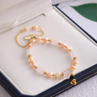 High quality freshwater pearl bracelet for women, light luxury, new Chinese style chalcedony bracelet, internet red temperament, and trendy hand accessories X3AD