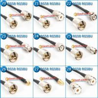 SL16 M PL259 SO239 UHF Male to SMA BNC TNC UHF N Male Female Q9 L16 Pigtail Jumper RG58 RG-58 3D-FB Extend cable 50 Ohm