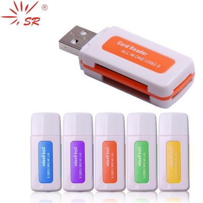 【CW】 SR New Product USB 2.0 Multi Card Reader 4 in 1 Memory Card Reader for M2 SD SDHC DV Micro SD TF Card Drop Shipping Wholesale