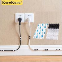 Pengatur Kabel Klip Manajemen Kabel Desktop Workstation ABS Wire Manager Pemegang Kabel USB Pengisi Daya Jalur Data Bobbin Winder