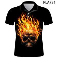 New Summer Skull 3D Printed Men Polo Shirt Fashion Streetwear Casual Polo Homme Harajuku Cool Short Sleeve Ropa