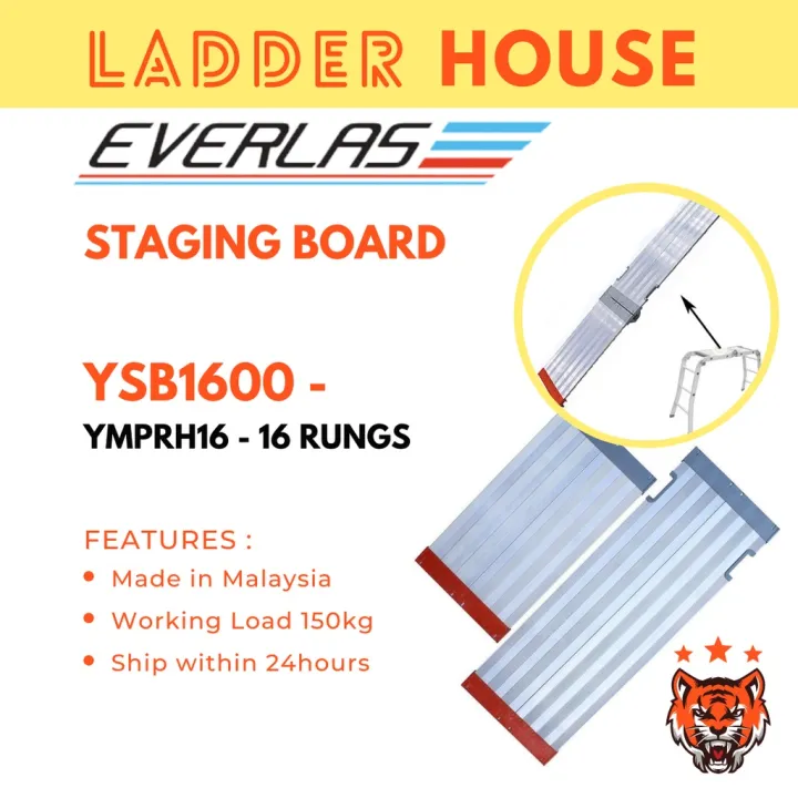 [LADDER HOUSE] EVERLAS Staging Board for MultiPurpose Ladder (YSB1600) Lazada