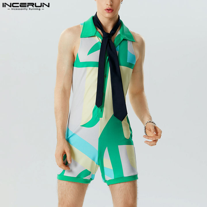 incerun-ชุดชายหาดแขนกุดสำหรับผู้ชาย-ชุดฮาวายมีกระดุมพิมพ์ลายเสื้อคลุมมีคอเสื้อ-สไตล์ตะวันตก