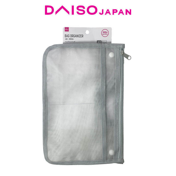 Daiso A5 Mesh Bag Organizer in Gray Lazada PH