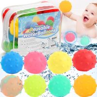 5Pcs Reusable Water Bomb Splash Balls Summer Silicone Pool Water Playing Toy Water Fighting Game Balls for Kids Favors Gifts Balloons