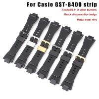 ❅♝✼ สายนาฬิกาซิลิโคนสำหรับ C-asio G-SHOCK GST-B400 GST-B400BD/AD สายนาฬิกายางกีฬากันน้ำ