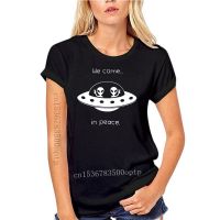 NEW We Come In Peace T-SHIRT UFO ALIENS - Ufology - Area 51 Flying Saucer New MenS Fashion Short-Sleeve T Shirt Mens