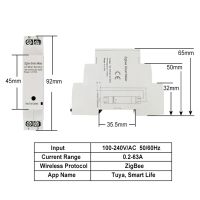 Digital Energy Meter 63A WiFi Energy Meter With Current Transformer Sensor Clamp Power Consumption Monitor 110V 240V