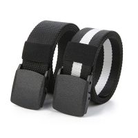 ♔ Newest Nylon Belt Non Metal Plastic Buckle Adjustable Belts For Men Military Combat Elastic Belts High Quality Wear resistant