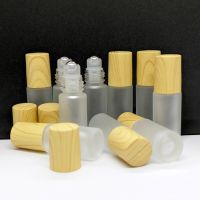 10/24Pcs Thick Glass 5Ml Frosted Roll On Bottle Refillable Essential Oils Perfume Bottles Containers With Roller Metal Ball