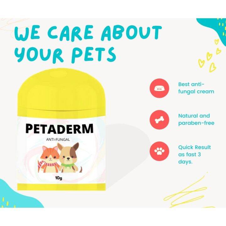 PETADERM Best Anti Fungal Galis Ringworm Ointment for Pets Dog and Cat (Result as fast as 3
