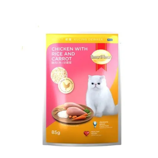 SmartHeart Pouch Cat Adult Chicken with Rice and Carrot 85g (12 pouches ...