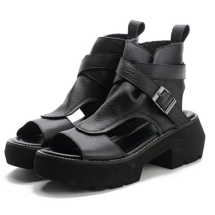 ขายดีที่สุด-ioztt2023-sandals-leather-platform-2022-new-wedges-shoes-fashion-outdoor-sandalias-mujer-verano