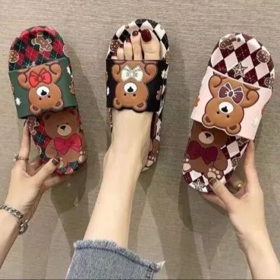 รองเท้าแตะ แฟชั่น ลายน้องหมี น่ารัก รองเท้าลำลอง รองเท้าแตะแฟชั่นเกาหลี
