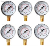 ◙✥✕ 0-15psi 0-1bar 0-30psi 0-2bar 0-60psi 0-4bar 40mm Radial Pressure Gauge Y40 1/8BSPT Air Pressure Gauge for Oil Water