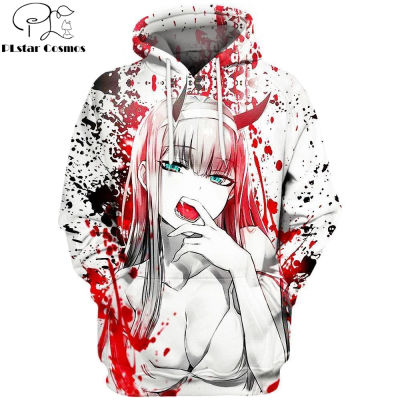 2019 New 3D Fashion Hoodies Anime DARLING in the FRANXX Full Printed Pullover Hoodie Sweatshirt Unisex Casual Streetwear