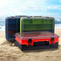 Large-Capacity Double-Layer Fishing Tackle Box Multifunctional Carp Fishing Accessory Storage Box Portable Fishing Bait Box Accessories