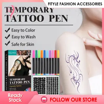 Temporary Tattoo Kit  How To Guide Temporary Tattoo Pen Instructions   YouTube