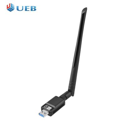 อะแดปเตอร์ USB3.0 WiFi 6ความเร็วสูง1800Mbps ตัวส่งสัญญาณภาพและเสียงอุปกรณ์มีเดียการ์ดเน็ตเวิร์กพร้อมสำหรับโน็คบุคตั้งโต๊ะเสาอากาศ