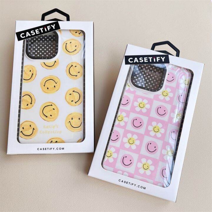 casetifg-เคสโทรศัพท์มือถือซิลิโคน-tpu-กันกระแทก-ป้องกันเลนส์-ลายตารางหน้ายิ้ม-หรูหรา-สําหรับ-iphone-11-13-12-14-pro-max-7-8-14-plus-xr-x-xs-max