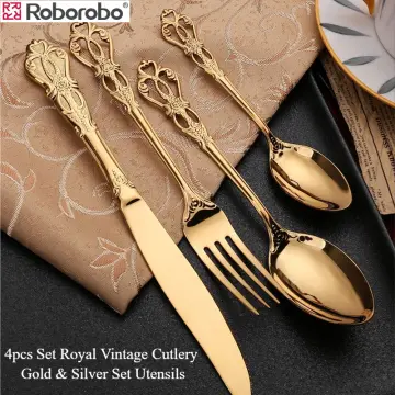 Gold and silver on sale utensils