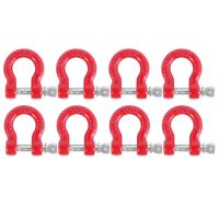 8Pcs Metal Front Rear Bumper Trailer Hook Tow Shackle Rescue Hook for 1/10 RC Rock Crawler Car TRX4 -4 SCX10