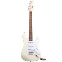 กีต้าร์ไฟฟ้า Squier Bullet Strat SSS  White