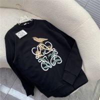 2023 Genuine  High version 23SS trendy brand new embroidered magpie logo flower round neck loose long-sleeved sweatshirt for men and women couples