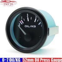 2 52mm Oil Pressure Gauge With Oil Pressure Sensor 0-7 bar Convex Lens Racing Car Gauge for Gasoline Car 12V Gauge Pod Holder