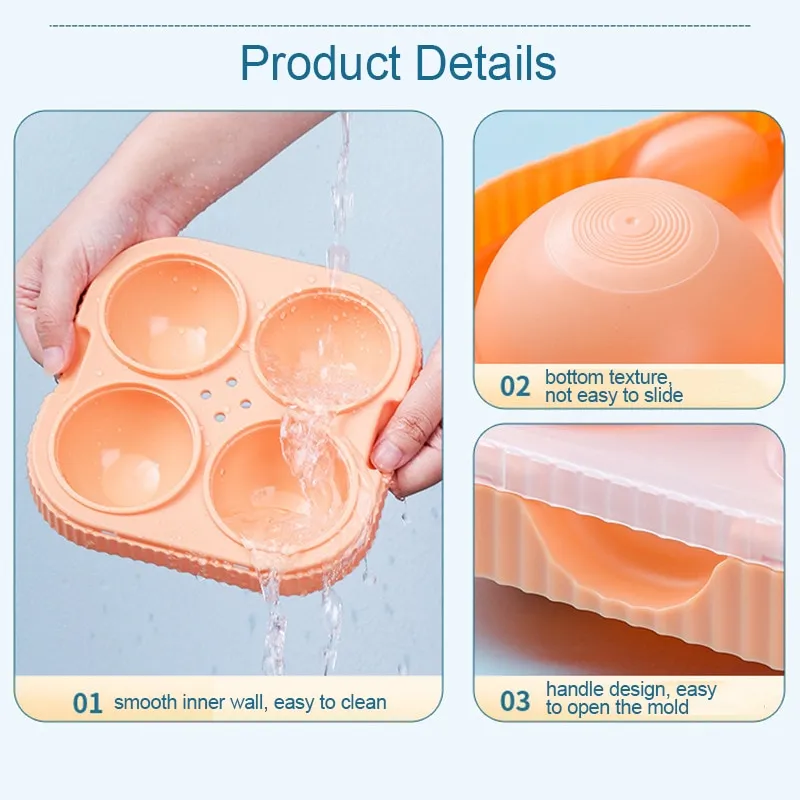 Ice Ball Maker Silicone 3D Big Large Round Sphere Hgh Ball Ice