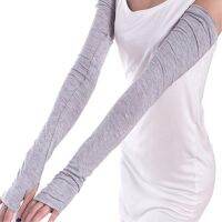 Womens Cotton UV Protection Arm Warmer Long Fingerless Long Gloves Sleeves Retail/Wholesale 54VJ