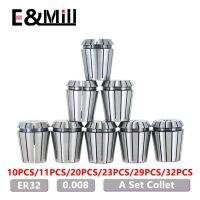 ชุดความแม่นยําสูง 0.008 ER Collet Chuck ER32 1 ~ 20 มม. สําหรับ CNC Milling เครื่องมือผู้ถือเครื่องแกะสลักเครื่องกลึง Spring Chuck Nut