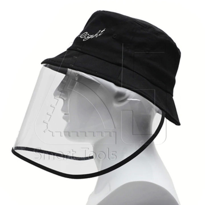 65smarttools-หมวก-กันฝุ่น-ละออง-เชื้อโรค-หมวกพลาสติก-แบบถอดได้-ไซส์สำหรับผู้ใหญ่-สีดำ