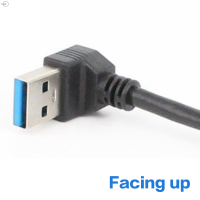 Cjing USB 3.0สายต่อขึ้นลงมุมซ้ายขวา90องศาชายไปยังสายเคเบิลข้อมูลความเร็วหญิงคอมพิวเตอร์แล็ปท็อปเชื่อมต่อเครือข่าย U Disk