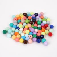 6mm 8mm 10mm Pcs Multi-color Acrylic Beads Round Loose Spacer Beads Fit DIY Women &amp; Men celets&amp;Necklace Jewelry Gifts