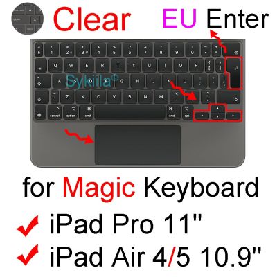 (อุปกรณ์เสริมแป้นพิมพ์ใหม่) แผ่นครอบแป้นพิมพ์ไอแพดโปร11เมจิกโปร12.9 10.5แอร์4 5 3 10.2 10.9 7 8 9เคสอัจฉริยะเคสซิลิโคนโฟลิโอฟิล์มป้องกันผิว