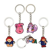 1PCS PVC Rubber Metal Keychain Dora Adventure Girl Cute Jewelry Backpack Pendant Gift Couple Anime Cartoon Key Chains