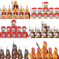 Middle Ages Roman Empire Spartan Crusader Mini Medieval Soldier Figures Model Building Blocks Bricks Toys Gift For Children